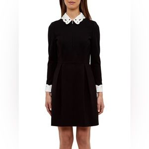 Ted Baker Black & White Embroidered Dress - size 1